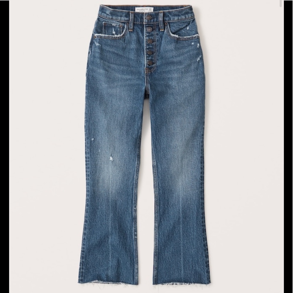 abercrombie & fitch high rise kick flare jeans